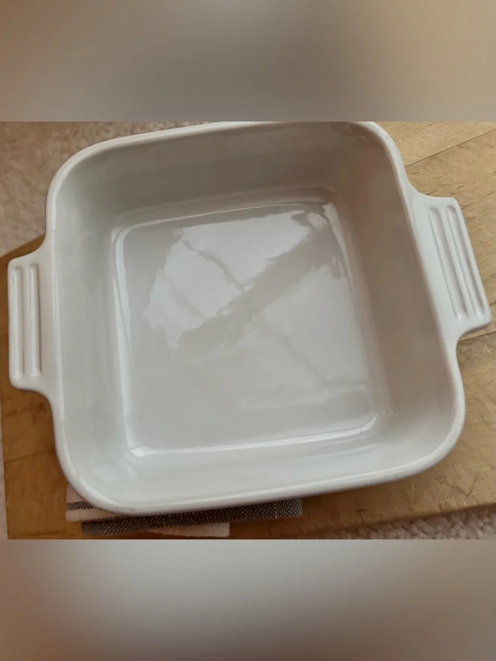 NEW Le Creuset 6” White Square Stoneware Baking Dish #17-24